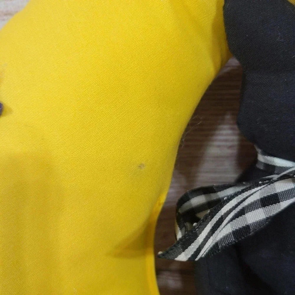 Vintage Overly Raker Plush Black Cat On Moon Checkered Bow Tie Purple Stars 11" - Picture 5 of 6